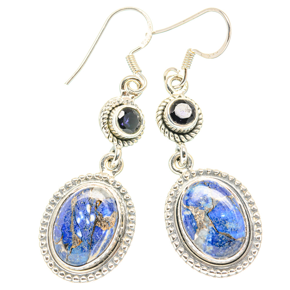 Lapis Lazuli Earrings handcrafted by Ana Silver Co - EARR429006 - Photo 2