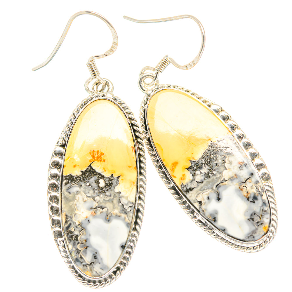 Bumble Bee Jasper Earrings handcrafted by Ana Silver Co - EARR429023 - Photo 2