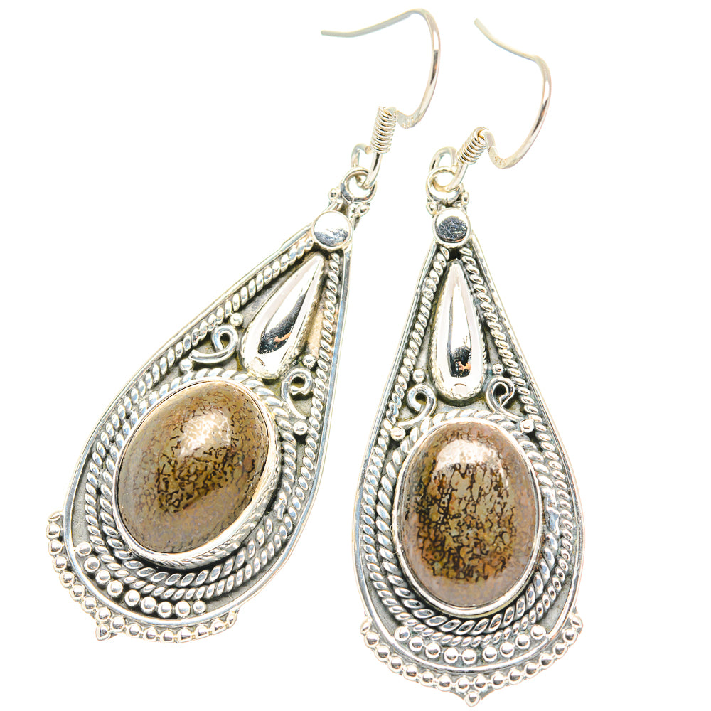Dinosaur Bone Earrings handcrafted by Ana Silver Co - EARR429025 - Photo 2