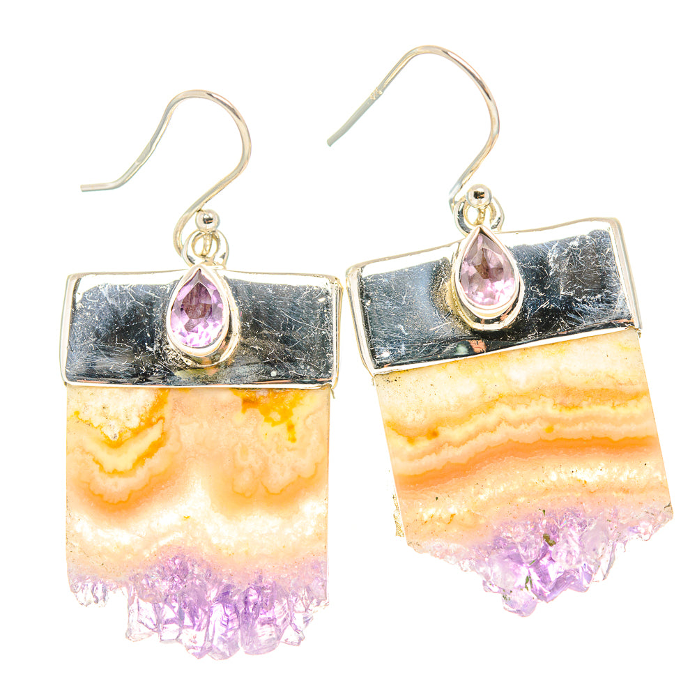 Amethyst Stalactite Earrings handcrafted by Ana Silver Co - EARR429028 - Photo 2