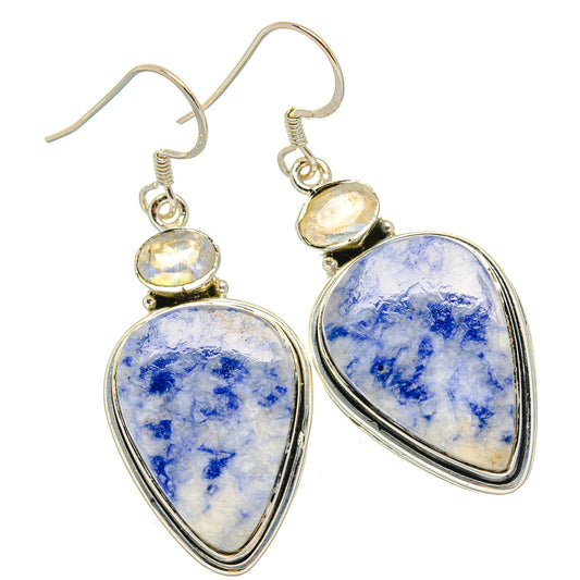 Sodalite Earrings handcrafted by Ana Silver Co - EARR429032 - Photo 2