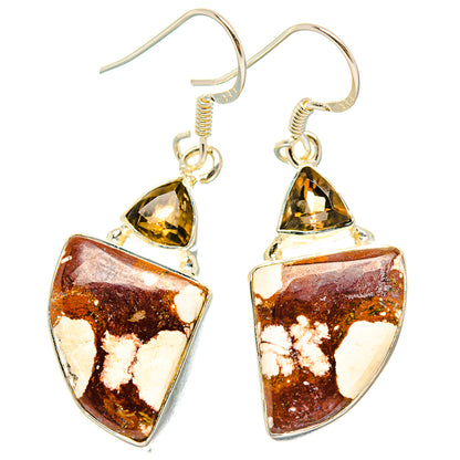 Wild Horse Jasper Earrings handcrafted by Ana Silver Co - EARR429048 - Photo 2