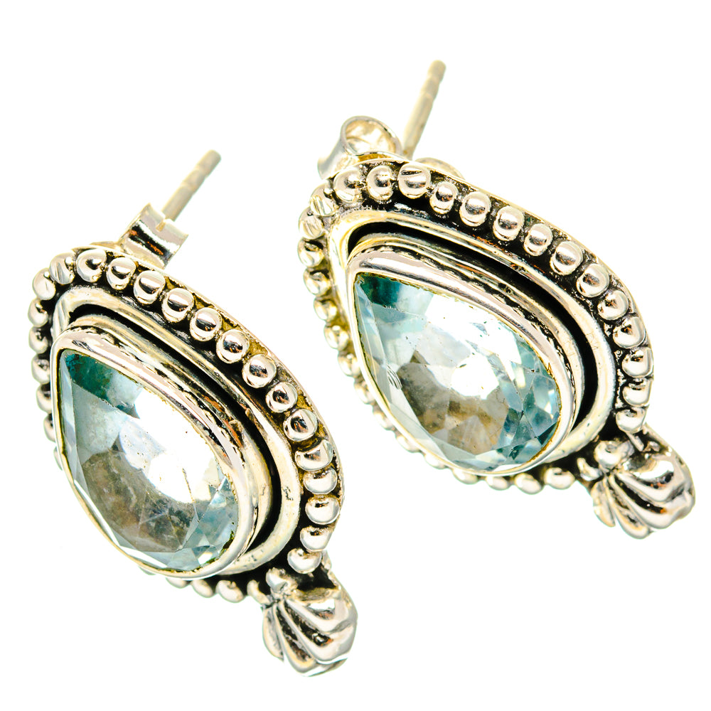 Blue Topaz Earrings handcrafted by Ana Silver Co - EARR429058 - Photo 2