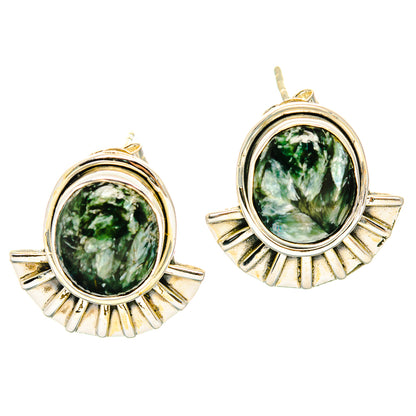 Seraphinite Earrings handcrafted by Ana Silver Co - EARR429060 - Photo 2