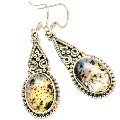 Dendritic Opal Earrings handcrafted by Ana Silver Co - EARR429061 - Photo 2