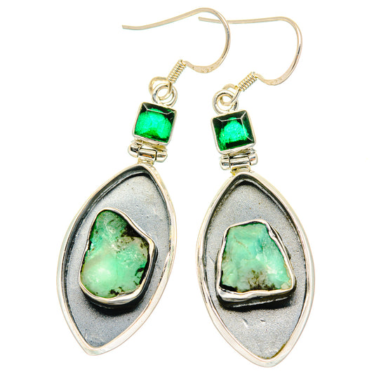 Chrysoprase Earrings handcrafted by Ana Silver Co - EARR429078 - Photo 2