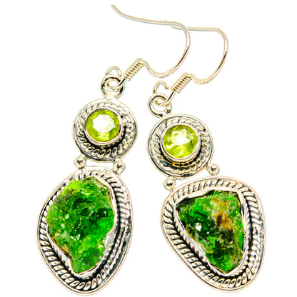 Chrome Diopside Earrings handcrafted by Ana Silver Co - EARR429086 - Photo 2