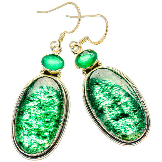 Green Aventurine Earrings handcrafted by Ana Silver Co - EARR429088 - Photo 2