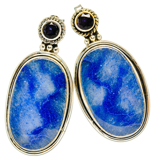 Sodalite Earrings handcrafted by Ana Silver Co - EARR429090 - Photo 2