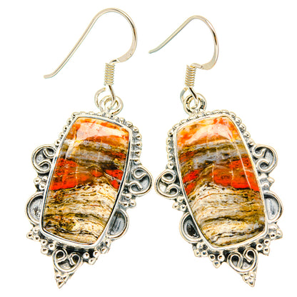 Red Jasper Earrings handcrafted by Ana Silver Co - EARR429093 - Photo 2