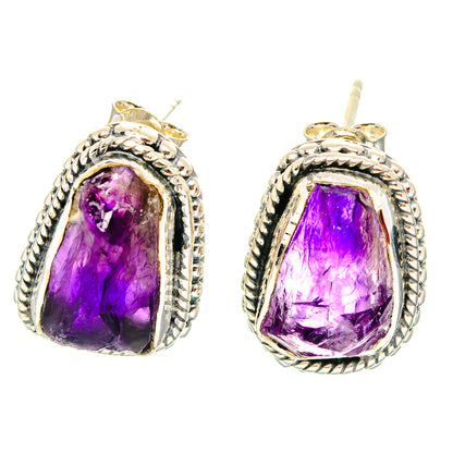 Amethyst Earrings handcrafted by Ana Silver Co - EARR429100 - Photo 2