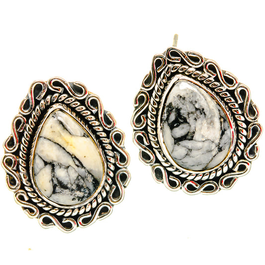 Pinolith Jasper Earrings handcrafted by Ana Silver Co - EARR429110 - Photo 2