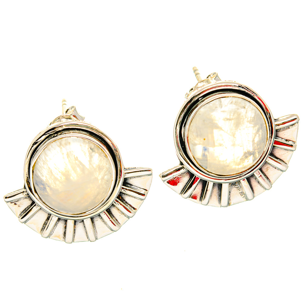 Rainbow Moonstone Earrings handcrafted by Ana Silver Co - EARR429112 - Photo 2