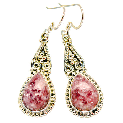 Lepidolite Earrings handcrafted by Ana Silver Co - EARR429120 - Photo 2