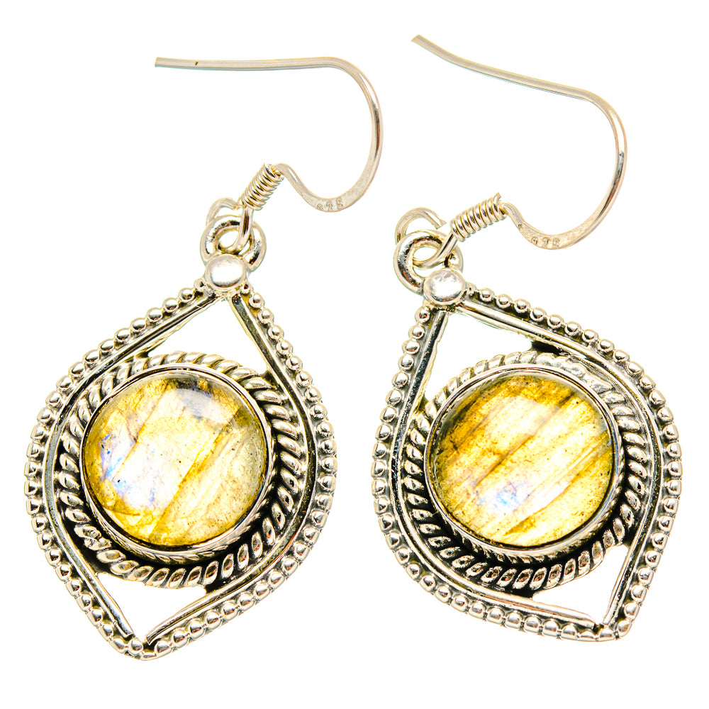 Labradorite Earrings handcrafted by Ana Silver Co - EARR429135 - Photo 2