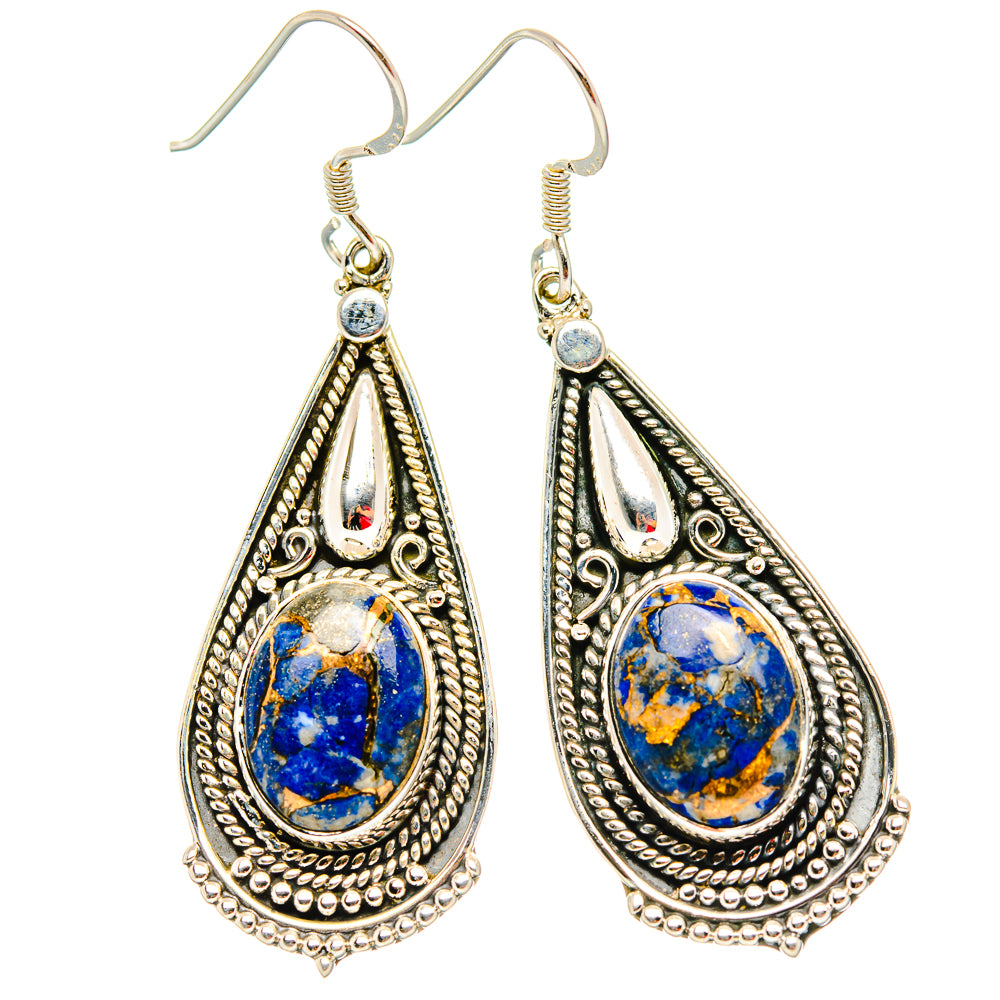 Lapis Lazuli Earrings handcrafted by Ana Silver Co - EARR429140 - Photo 2