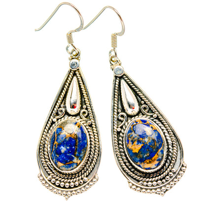 Lapis Lazuli Earrings handcrafted by Ana Silver Co - EARR429140 - Photo 2