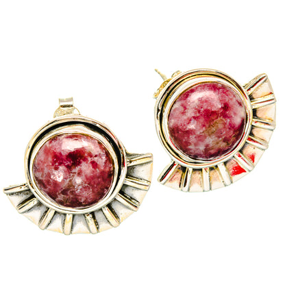 Lepidolite Earrings handcrafted by Ana Silver Co - EARR429144 - Photo 2