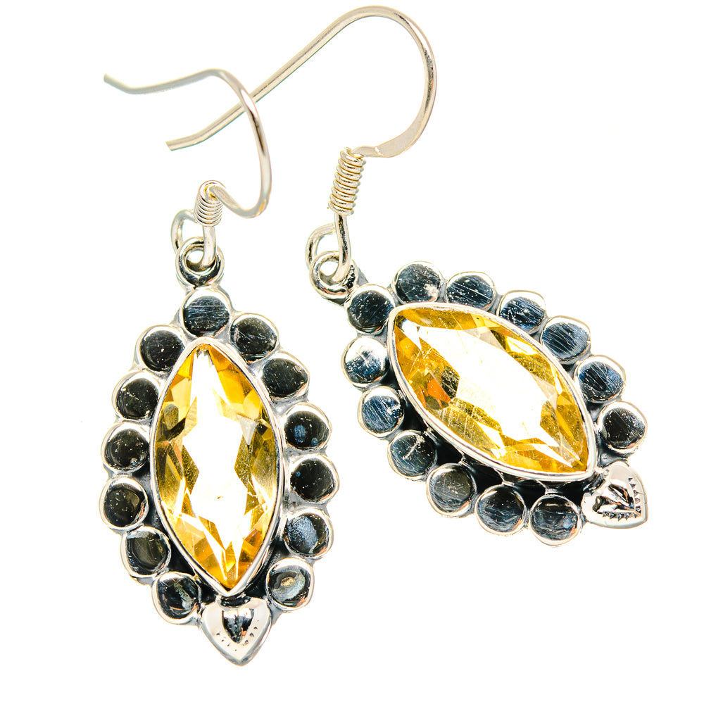 Citrine Earrings handcrafted by Ana Silver Co - EARR429148 - Photo 2