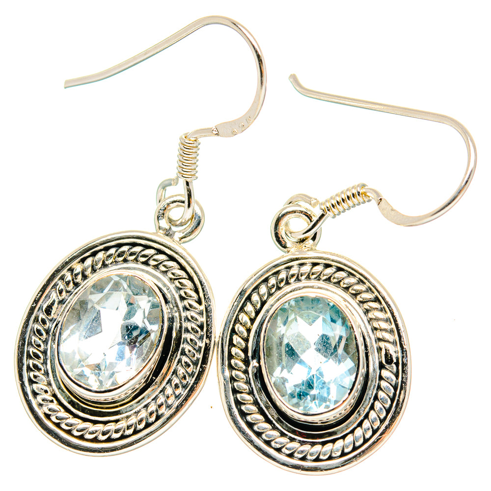 Blue Topaz Earrings handcrafted by Ana Silver Co - EARR429156 - Photo 2
