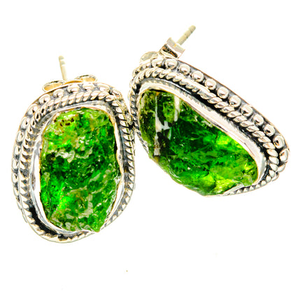 Chrome Diopside Earrings handcrafted by Ana Silver Co - EARR429161 - Photo 2