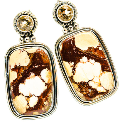 Wild Horse Jasper Earrings handcrafted by Ana Silver Co - EARR429162 - Photo 2