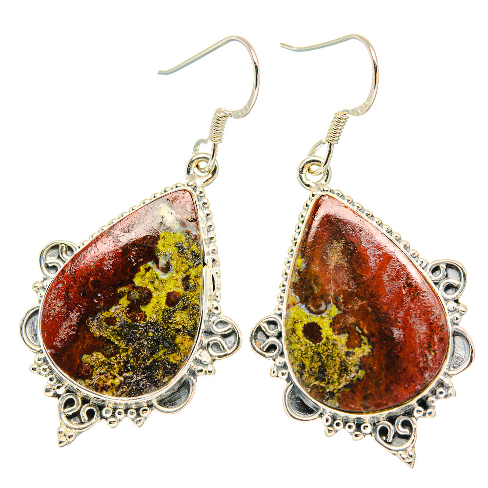 Ocean Jasper Earrings handcrafted by Ana Silver Co - EARR429163 - Photo 2