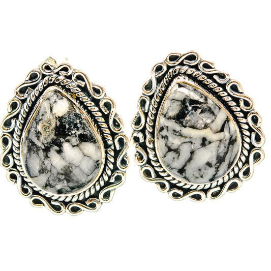 Pinolith Jasper Earrings handcrafted by Ana Silver Co - EARR429165 - Photo 2