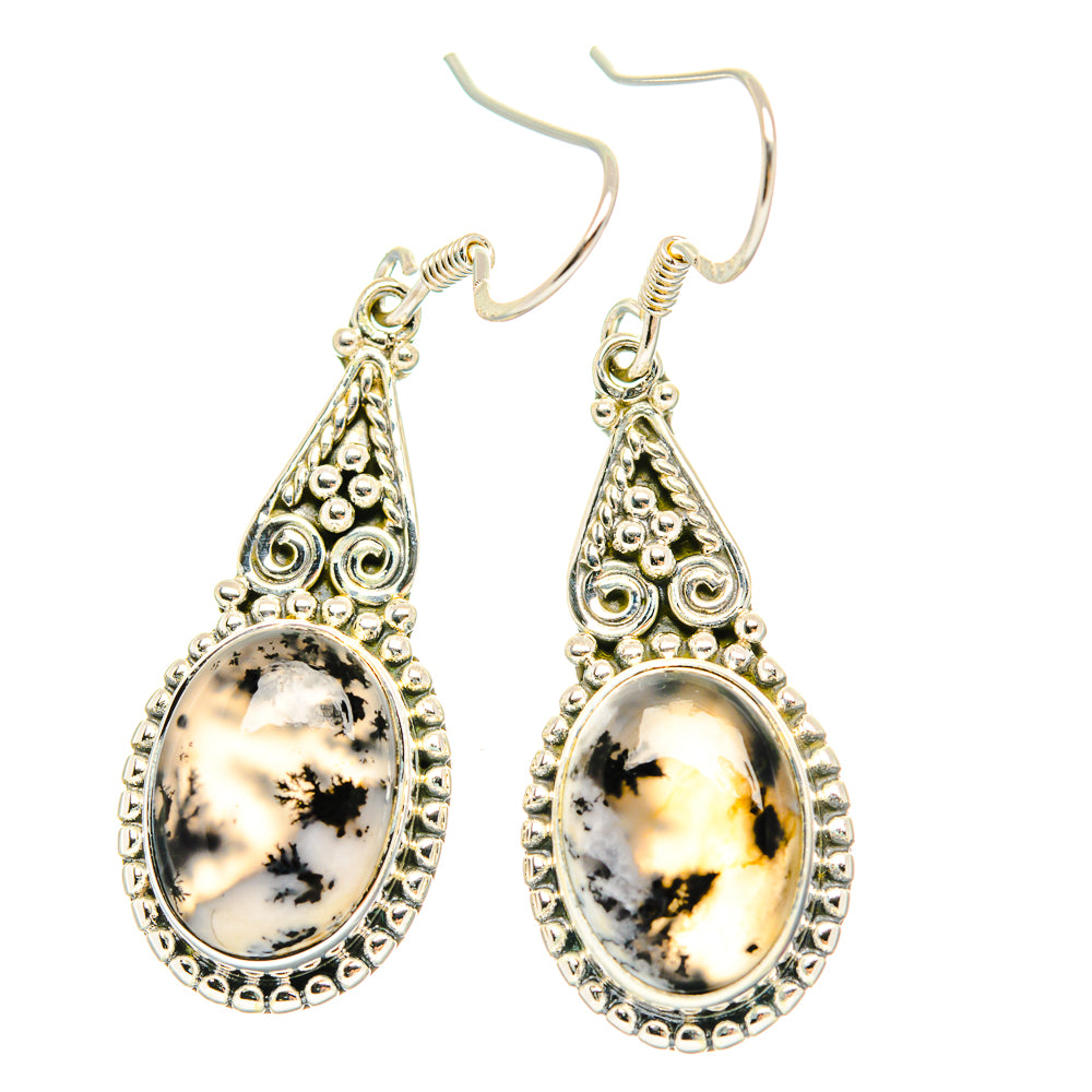 Dendritic Opal Earrings handcrafted by Ana Silver Co - EARR429168 - Photo 2