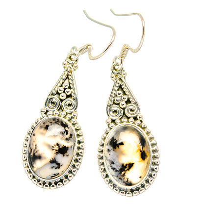 Dendritic Opal Earrings handcrafted by Ana Silver Co - EARR429168 - Photo 2