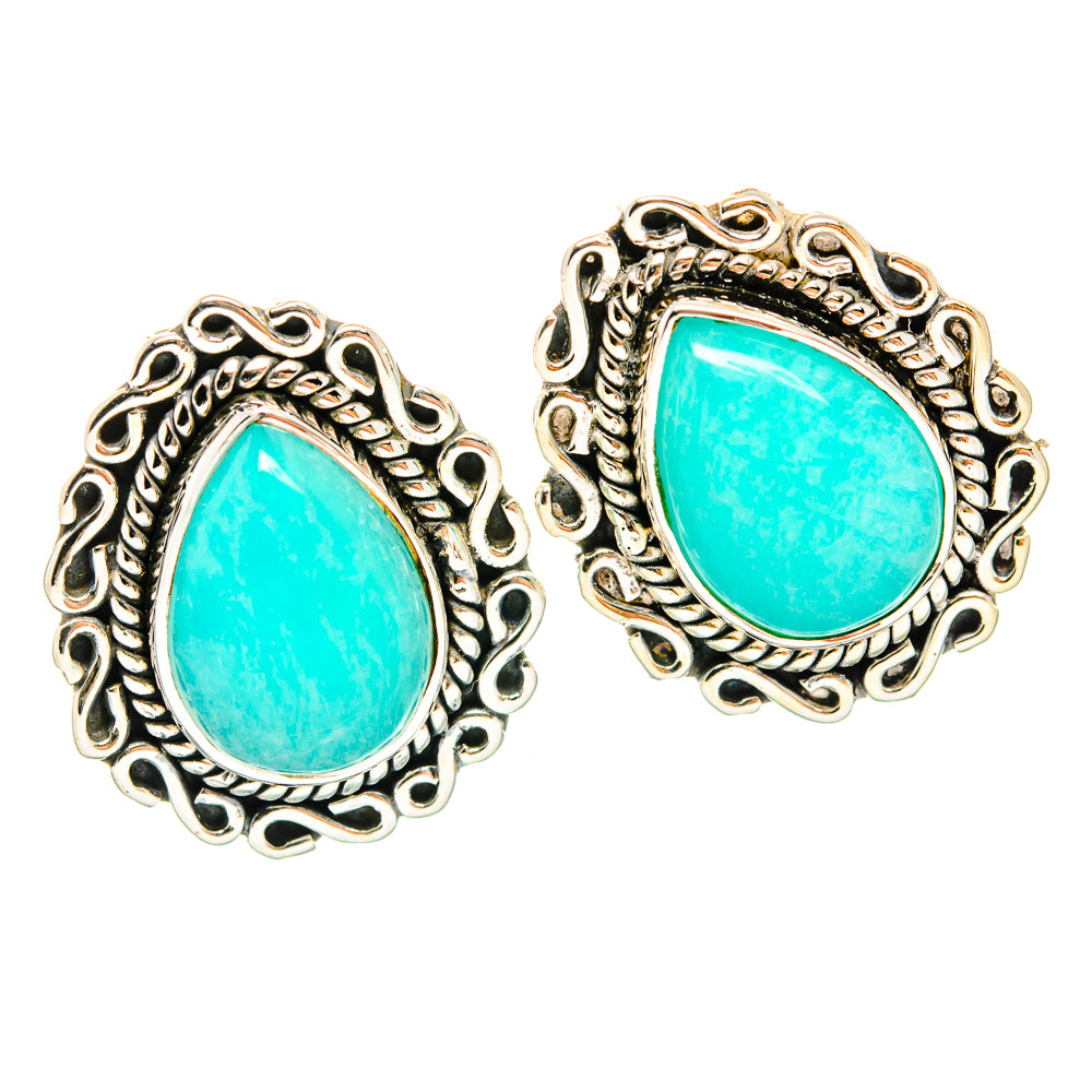 Amazonite Earrings handcrafted by Ana Silver Co - EARR429181 - Photo 2