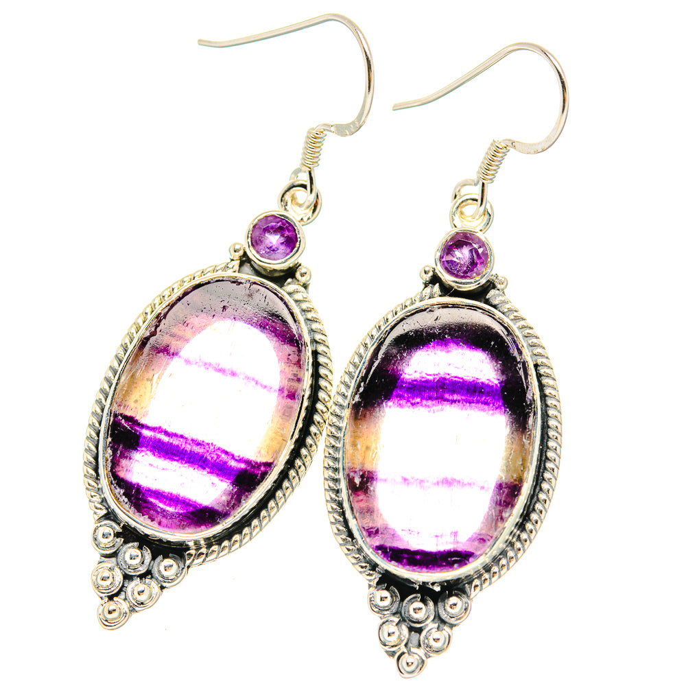 Fluorite Earrings handcrafted by Ana Silver Co - EARR429185 - Photo 2