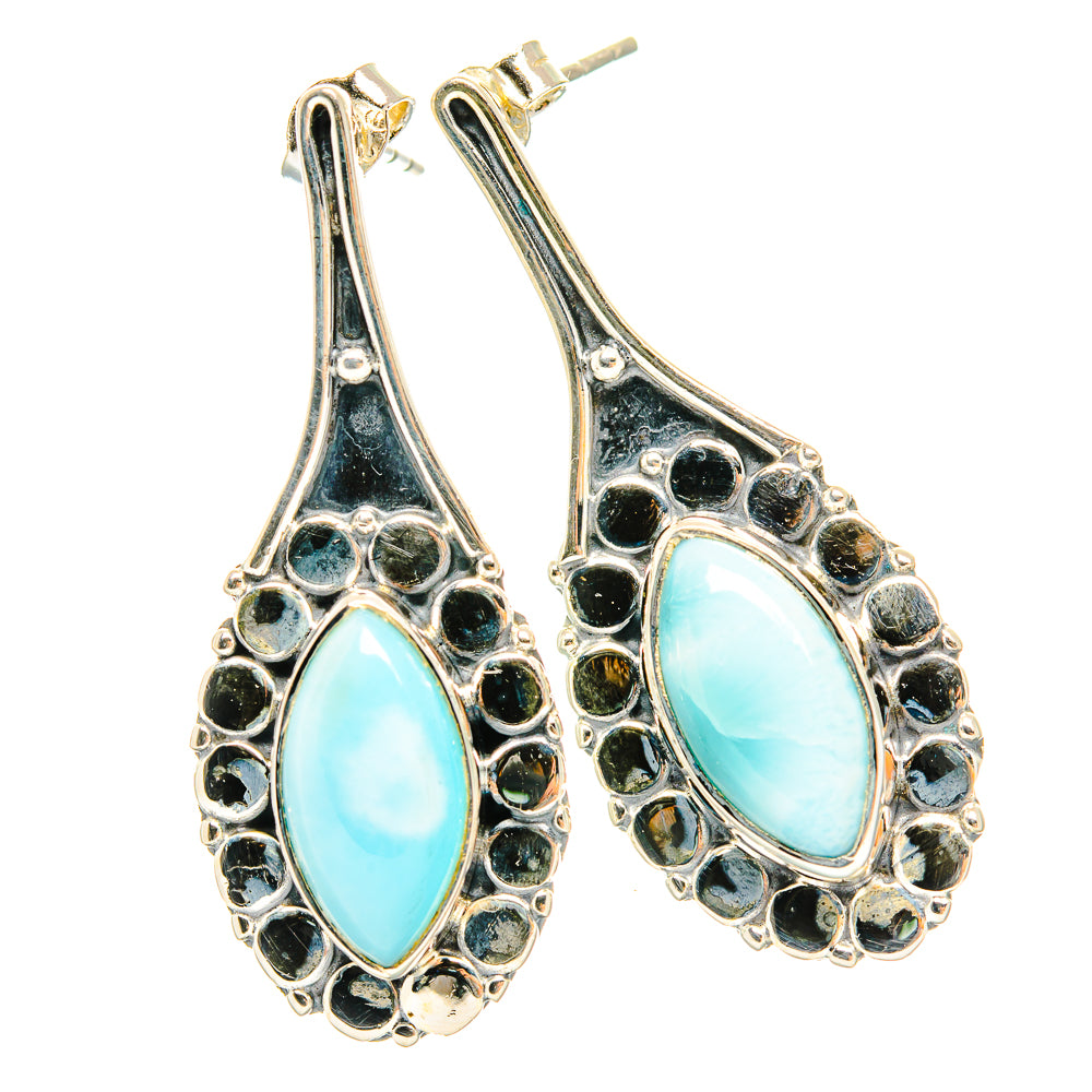 Larimar Earrings handcrafted by Ana Silver Co - EARR429189 - Photo 2