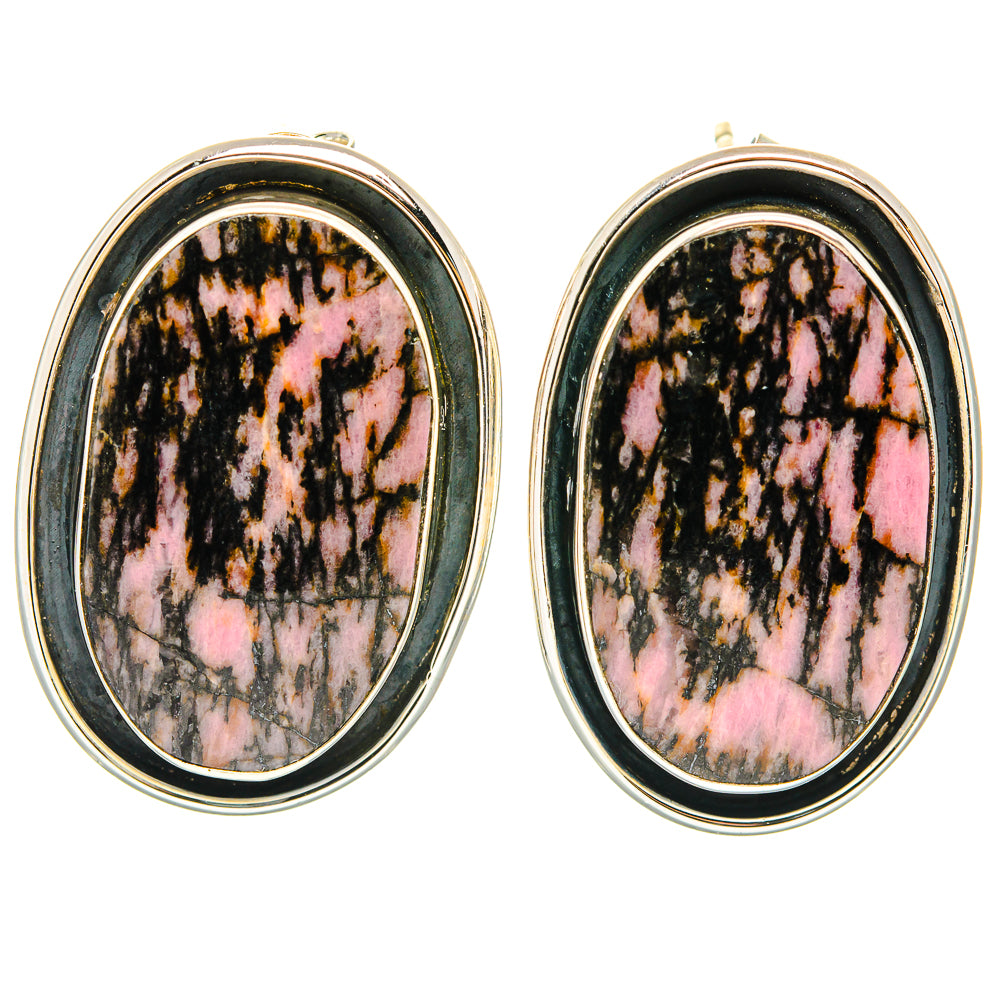 Rhodonite Earrings handcrafted by Ana Silver Co - EARR429196 - Photo 2