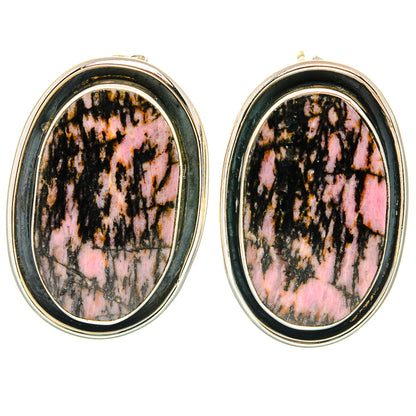 Rhodonite Earrings handcrafted by Ana Silver Co - EARR429196 - Photo 2