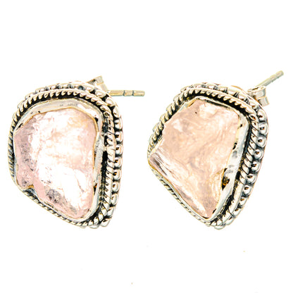 Rose Quartz Earrings handcrafted by Ana Silver Co - EARR429199 - Photo 2