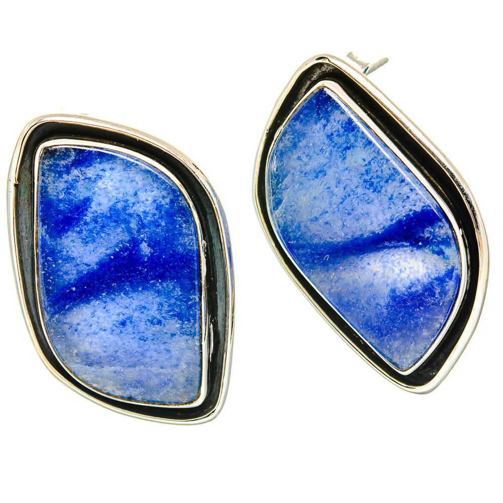 Sodalite Earrings handcrafted by Ana Silver Co - EARR429208 - Photo 2