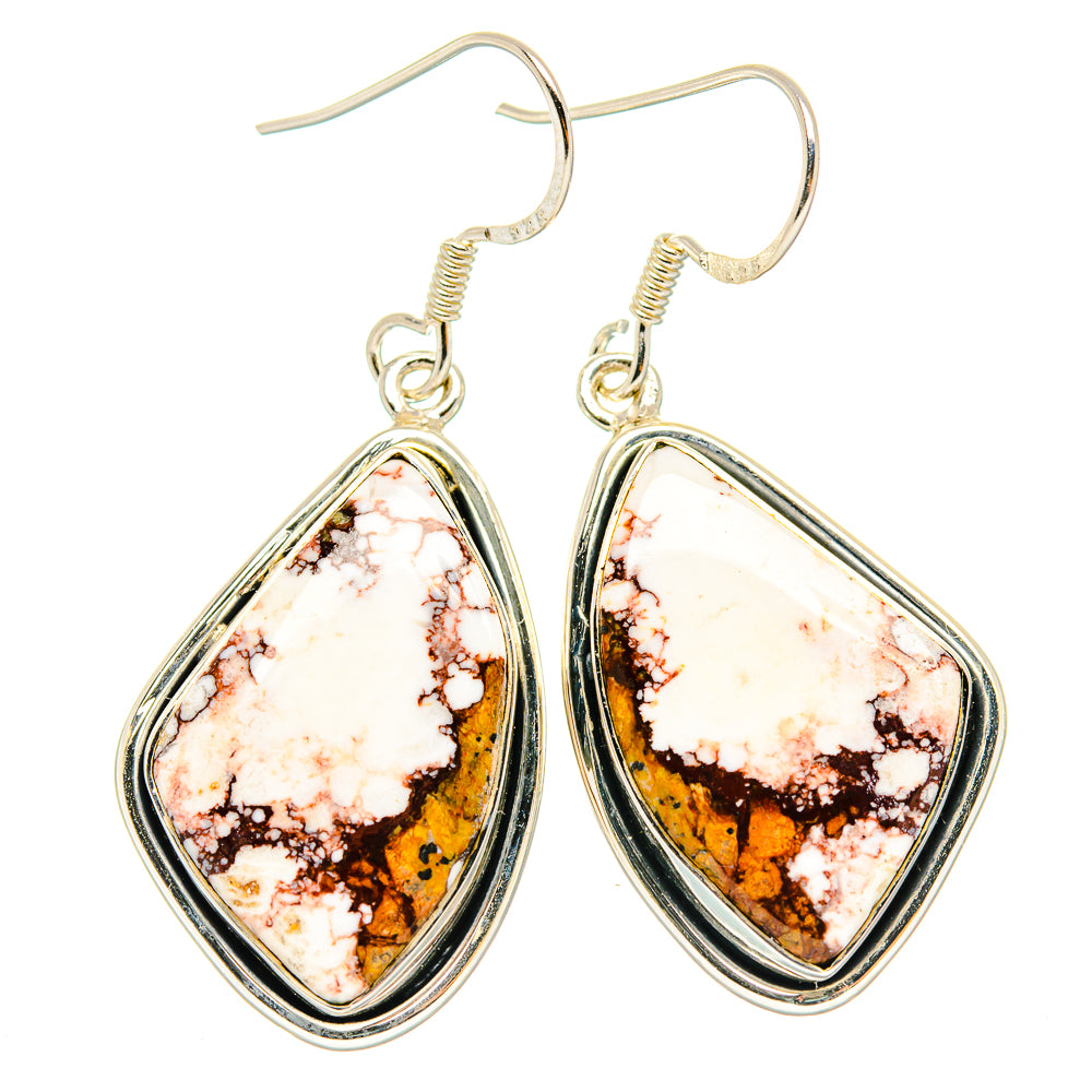 Wild Horse Jasper Earrings handcrafted by Ana Silver Co - EARR429216 - Photo 2
