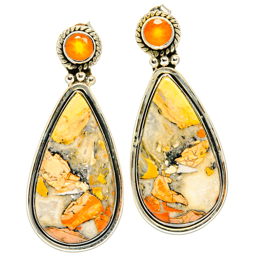 Brecciated Mookaite Earrings handcrafted by Ana Silver Co - EARR429223 - Photo 2