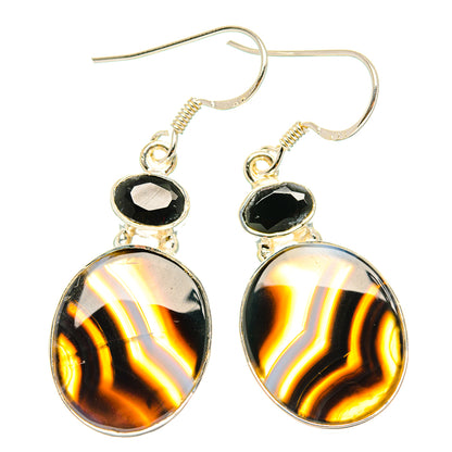 Botswana Agate Earrings handcrafted by Ana Silver Co - EARR429228 - Photo 2