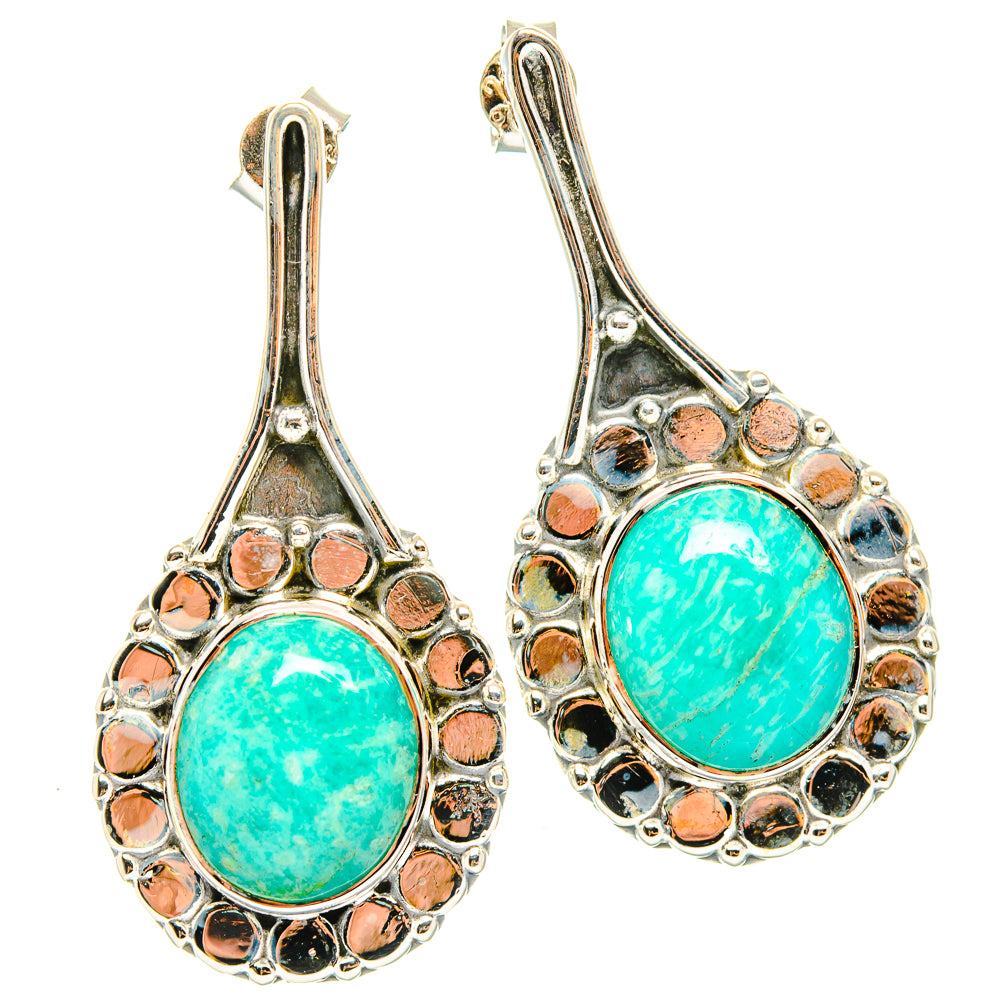 Amazonite Earrings handcrafted by Ana Silver Co - EARR429230 - Photo 2