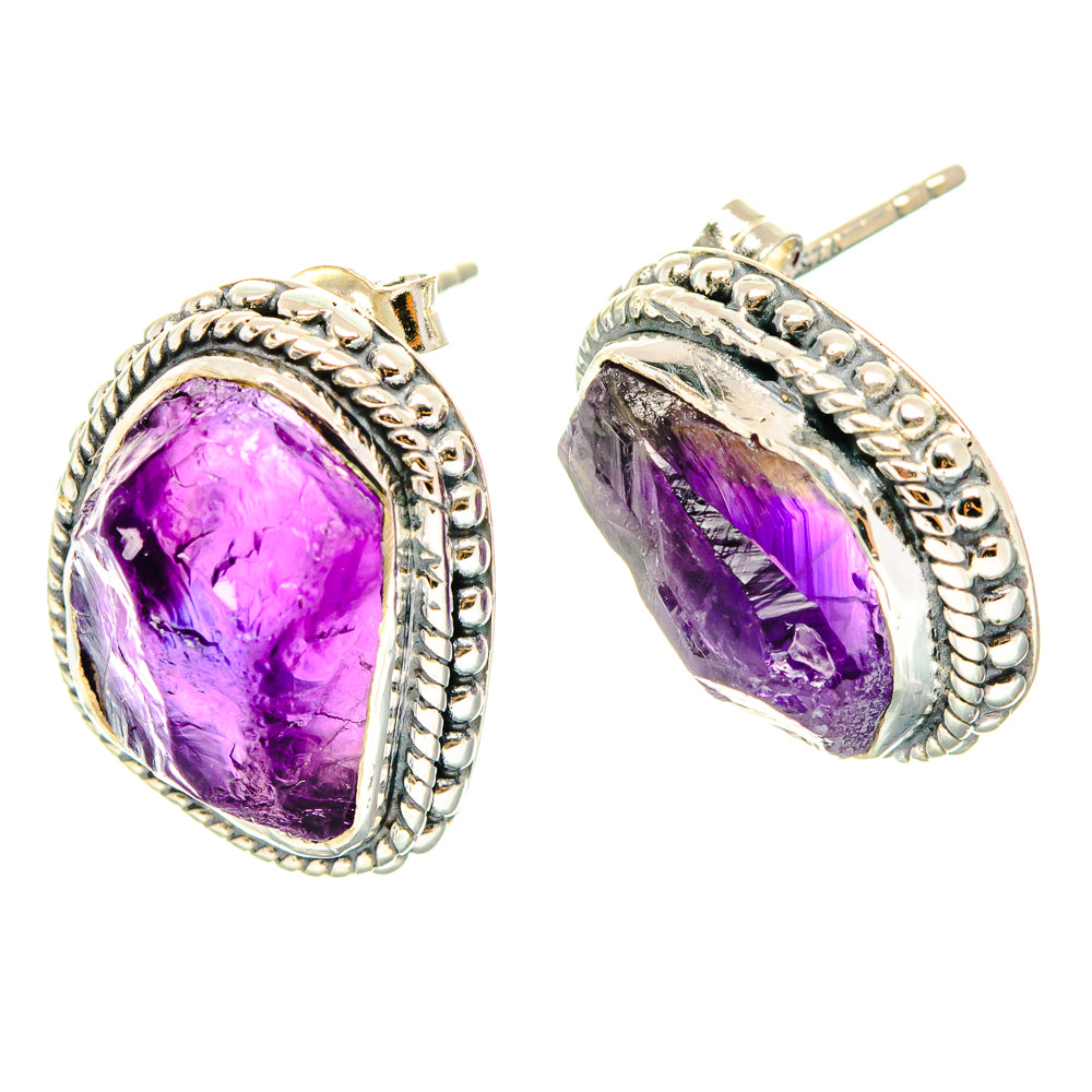 Amethyst Earrings handcrafted by Ana Silver Co - EARR429231 - Photo 2