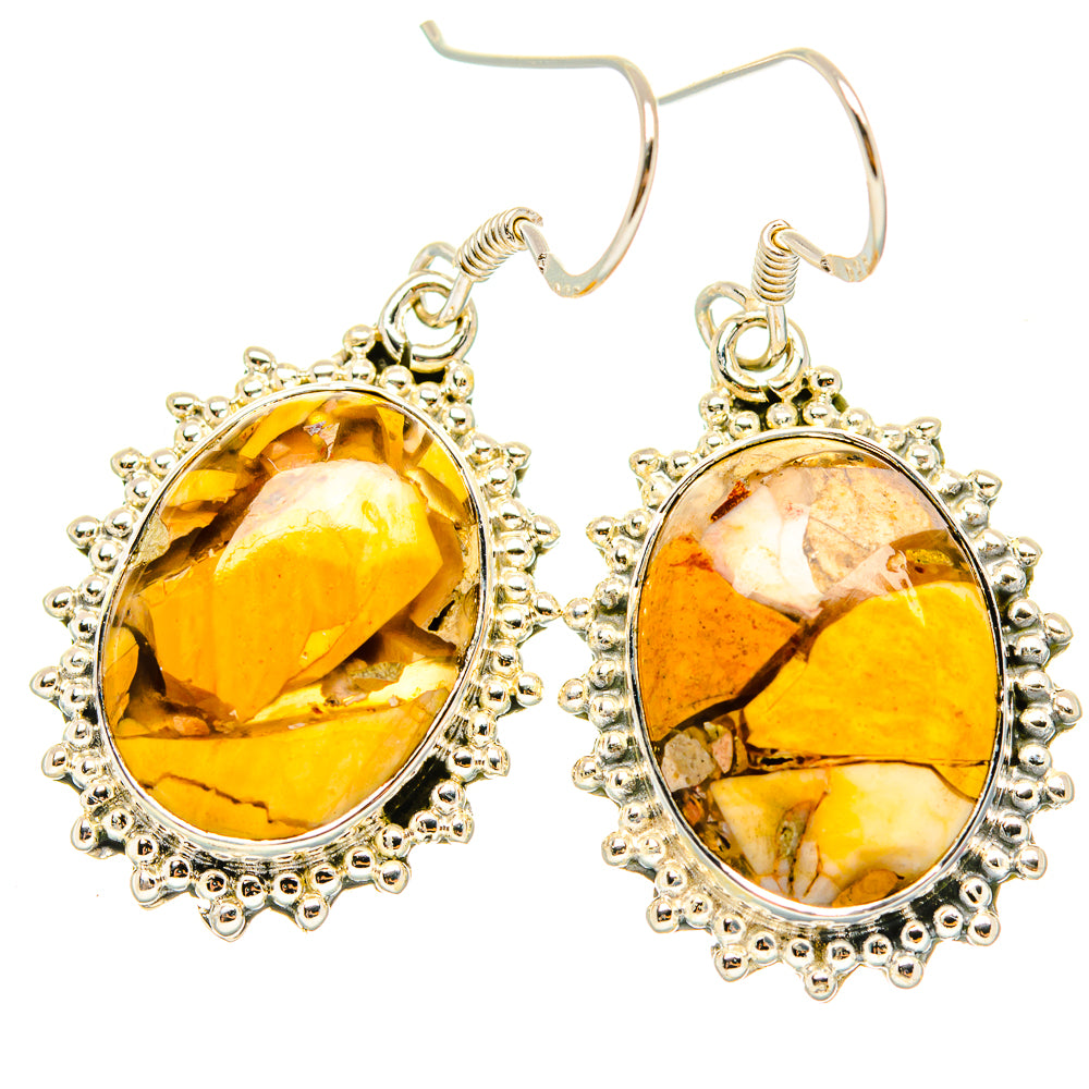 Brecciated Mookaite Earrings handcrafted by Ana Silver Co - EARR429234 - Photo 2