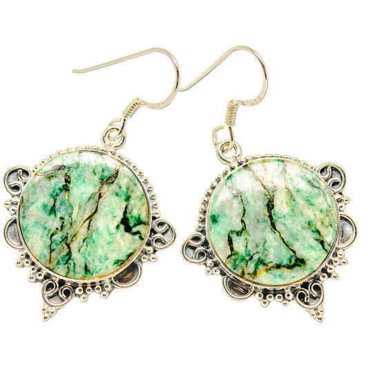 Green Jasper Earrings handcrafted by Ana Silver Co - EARR429239 - Photo 2