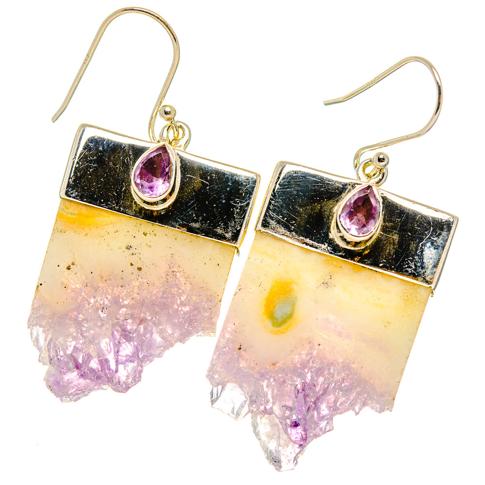 Amethyst Stalactite Earrings handcrafted by Ana Silver Co - EARR429241 - Photo 2