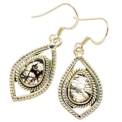 Tourmalinated Quartz Earrings handcrafted by Ana Silver Co - EARR429244 - Photo 2