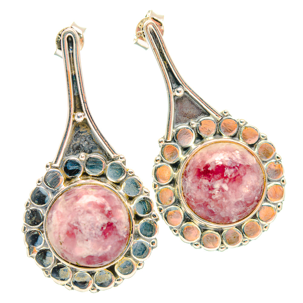 Lepidolite Earrings handcrafted by Ana Silver Co - EARR429247 - Photo 2