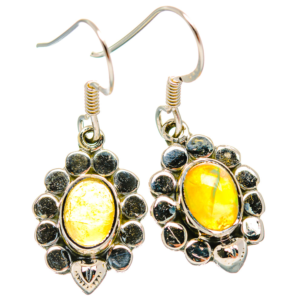 Ethiopian Opal Earrings handcrafted by Ana Silver Co - EARR429250 - Photo 2