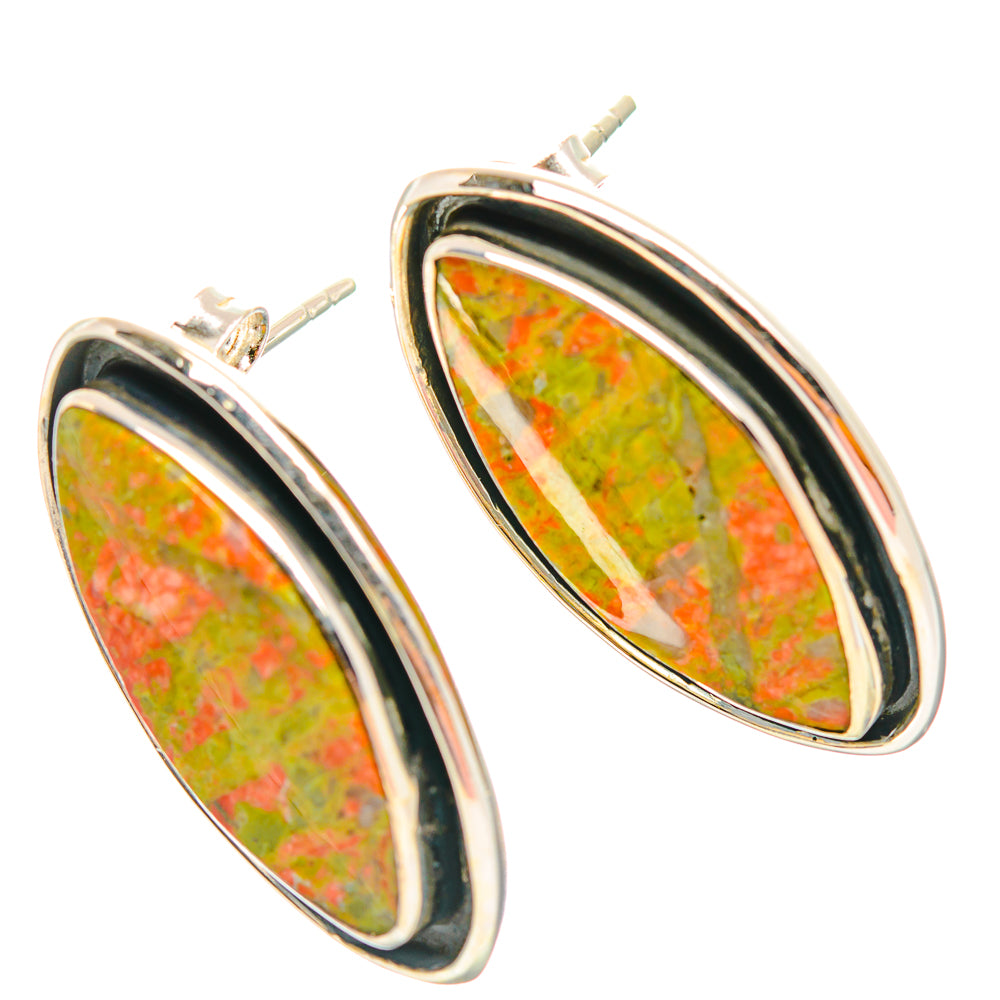Unakite Earrings handcrafted by Ana Silver Co - EARR429253 - Photo 2