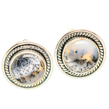 Dendritic Opal Earrings handcrafted by Ana Silver Co - EARR429255 - Photo 2